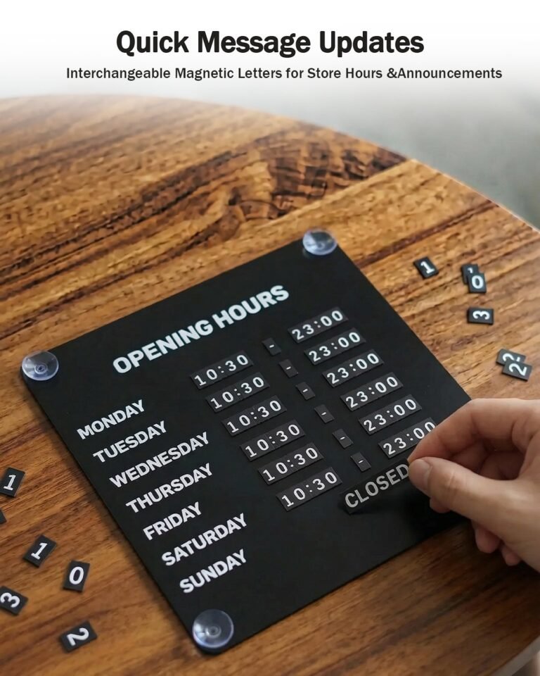 Magnetic Business Hours Sign