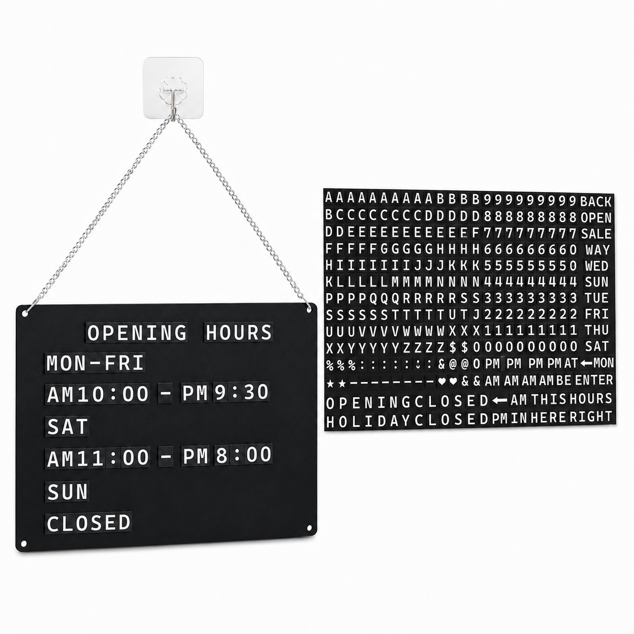Magnetic Hanging Hours & Message Sign