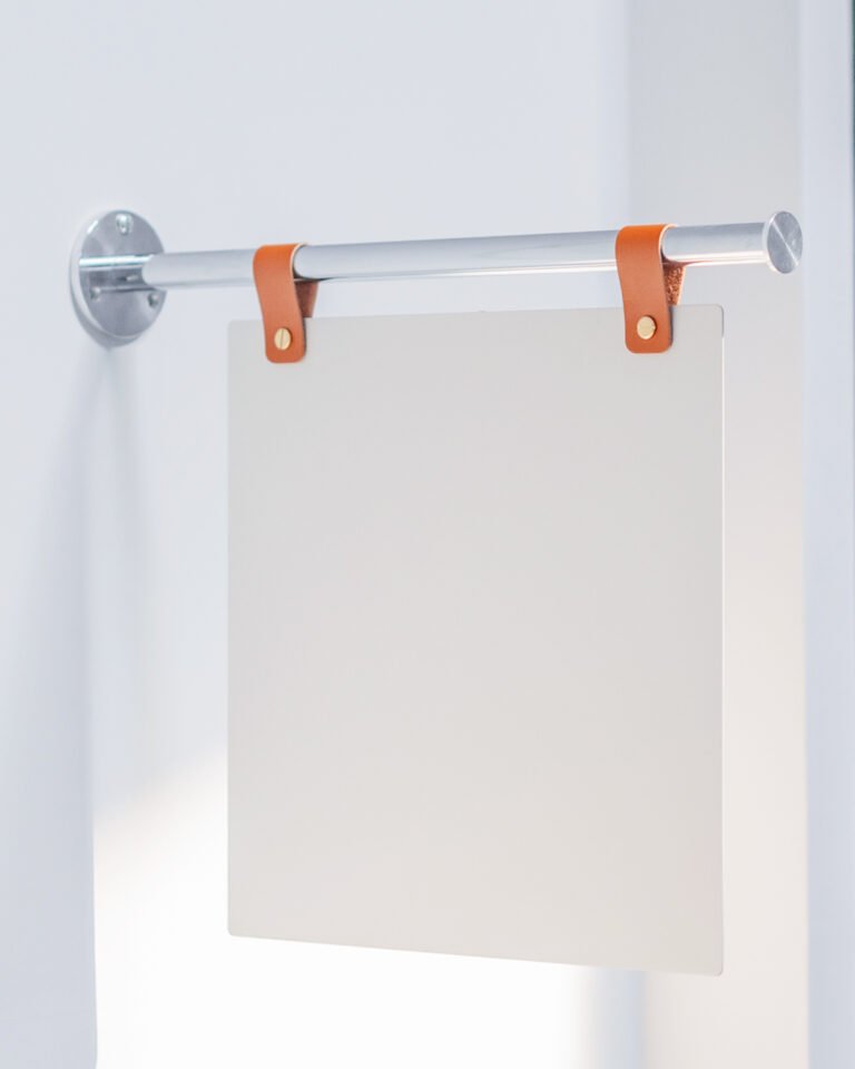 Wall-mounted blank metal side sign panel