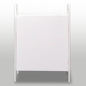 Rounded-tube double-sided A-frame entrance sign stand with carry handles