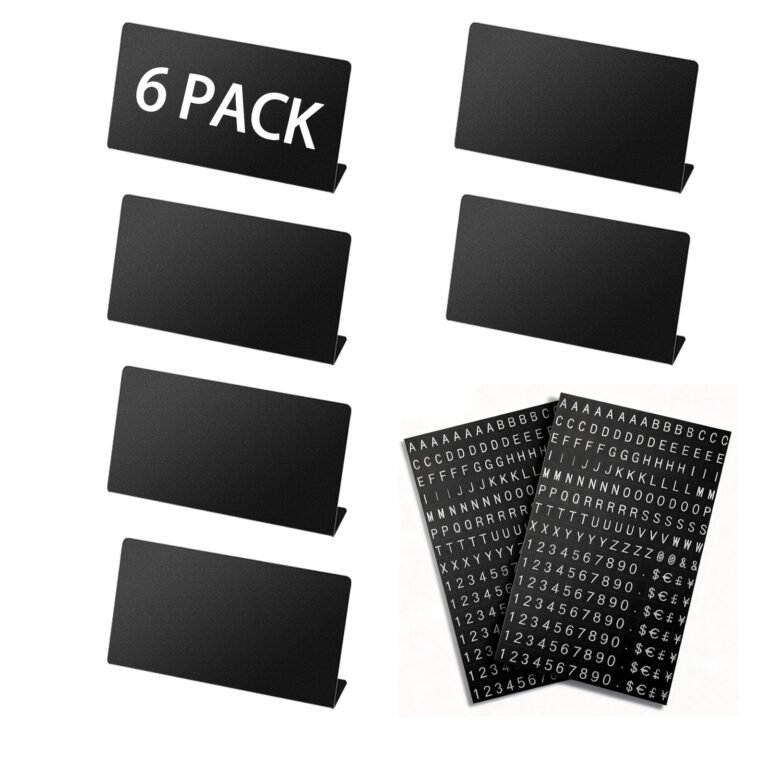 Mini magnetic letter display signs 6-pack with two magnetic character boards
